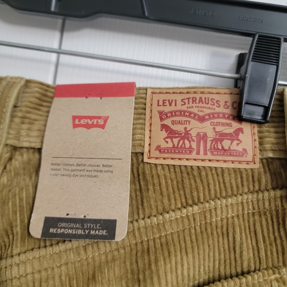Levi's Corduroy Straight Leg Jeans, Mustard Brown, Men's Size 27x30 - Picture 3 of 7